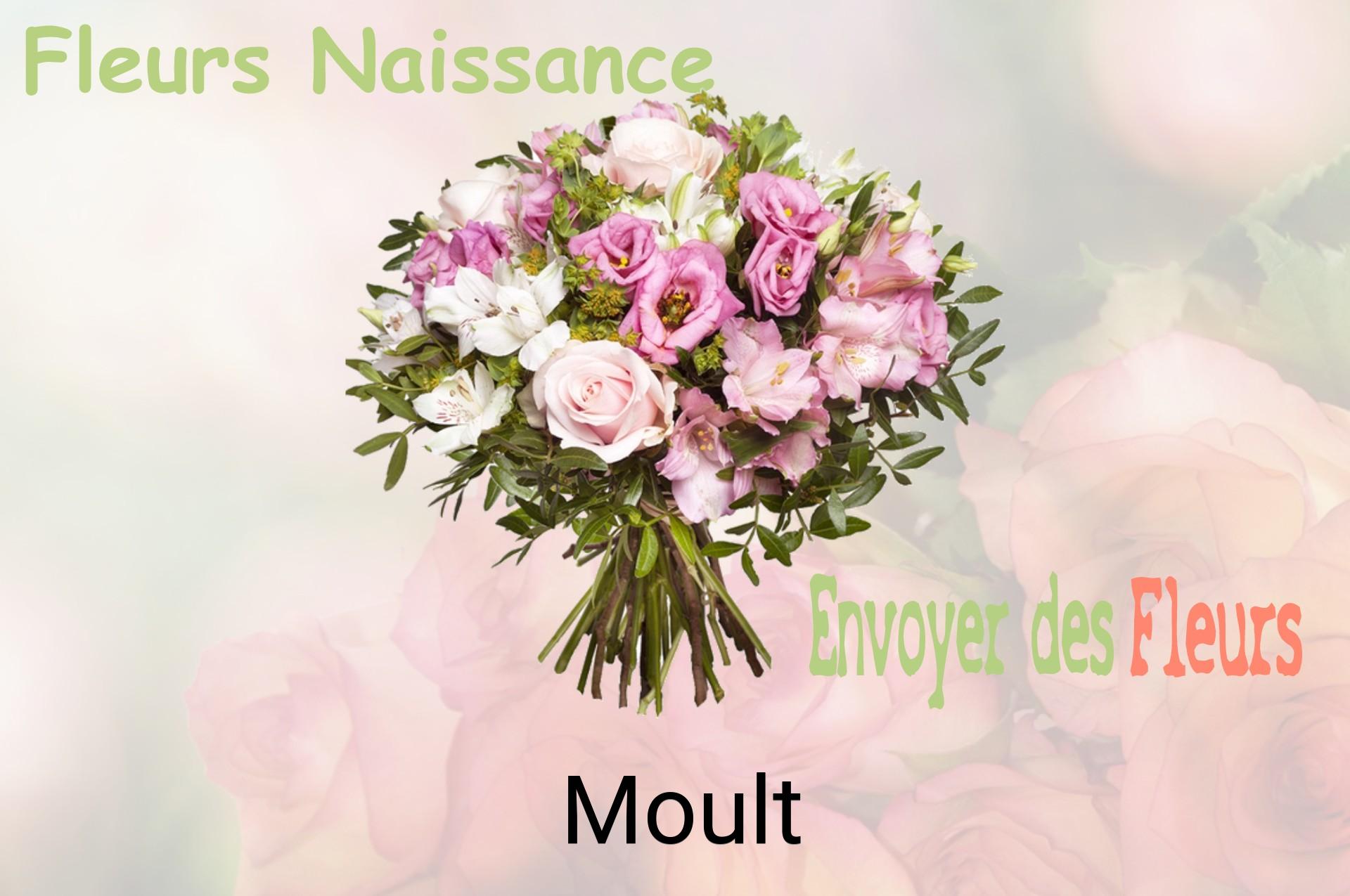 Bouquet de fleurs de naissance livré à Moult